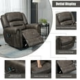 thumbnail image 5 of LEGAHOME Electric Lift Chair, Faux Leather Power Lift Recliner with Heat Therapy and Massage Function, Heavy Duty Reclining Sofa with Remote and Side Pocket, Lift Chairs for Elderly, Gray, 5 of 10