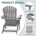 thumbnail image 6 of Wood Folding Adirondack Chair Set of 2, Cedar Outdoor Patio Lounger Chair for Beach, Deck, Garden, Backyard, Lawn, Porch, Pool Side, Fire Pit, 6 of 8