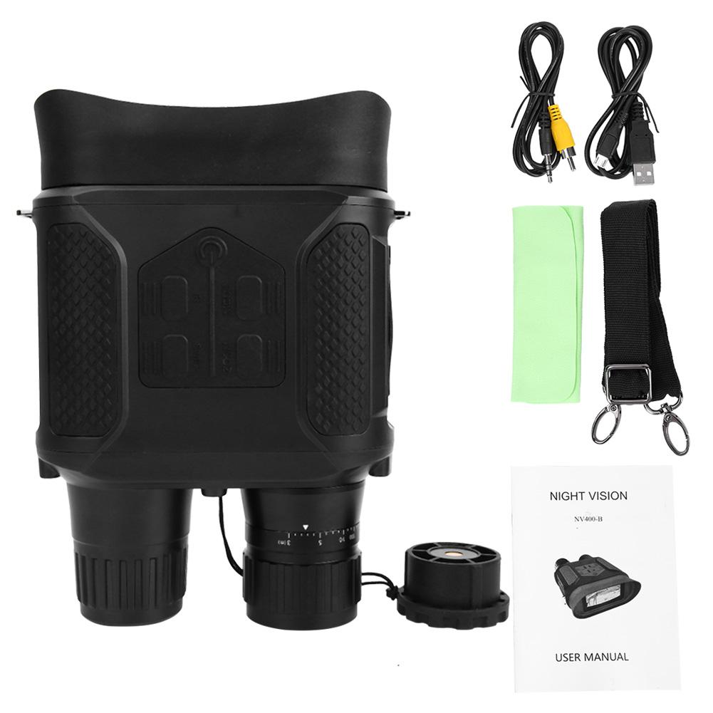 Greensen Night Vision Binoculars, 400m for Full Darkness Infrared Handheld Telescope Multifunctional Camera Video Recorder Outdoor