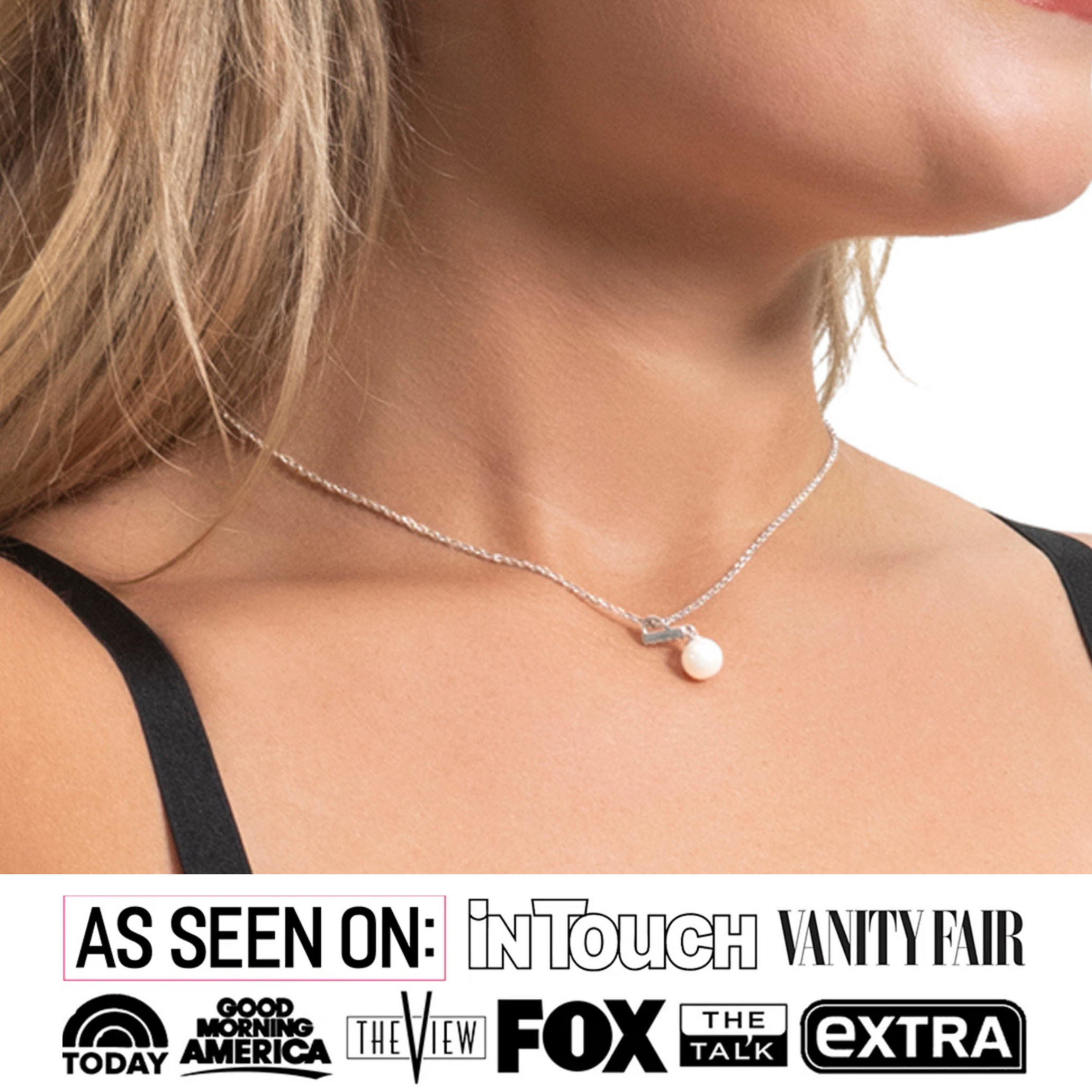Cate & Chloe Gabrielle Pearl Necklace with Swarovski Crystals photo 2
