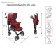 thumbnail image 5 of Carriola Reclinable, Plegable D’Bebé Aerostar - Rojo, 5 of 6