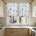 thumbnail image 5 of Beach Themed Rod Pocket Kitchen Curtains,Coastal Starfish Tier and Valance Curtains,Light Filtering Short Window Treatments for Bathroom,Bedroom,Living Room and Cafe, 5 of 5