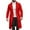 Red, variant on CharmCyan Mens Trench Coat Notch Lapel Double Breasted Peacoat Wool Blend Casual Long Overcoat Army Green L