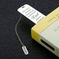 thumbnail image 2 of 2pcs Gadget Stainless Steel Ruler Bookmark Inspirational Text Metal Stationery, 2 of 2