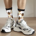 thumbnail image 6 of Pofeuu Colorful maple leaf owl Print Crew Socks, Adult Running Hiking Socks for Youth and Adult, 6 of 6