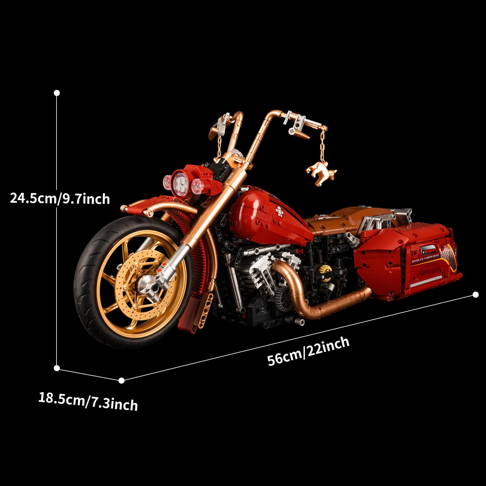 QOQ Motorcycle Building Block Toy Racing Roadster,1:5 Model Collectible Kits Motorcycle's Model Set and Technic for Boys & Adults (2111 Pieces)