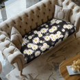 thumbnail image 2 of Renewold Daisy Black Stretch Sofa Cushion Cover Soft Couch Seat Cushion Slipcover Furniture Protector Washable Anti-Slip Sofa Cushion Cover with Elastic Bottom, L, 2 of 5