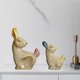thumbnail image 5 of 2 uds estatuilla de cerámica s s de Pascua adornos de decoración del hogar para el dormitorio del hogar decoración de jardín Zulema Escultura de figuritas de conejo, 5 of 8