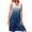 Blue womens dresses, variant on Wycnly Womens Dresses Beach Fashion High Waist Flowy Pleated Swing Tunic Tank Knee-Length Dresses Summer Gradient Print Round Neck Sleeveless Formal Midi Dress Blue m
