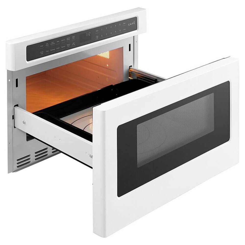 Café CWL112P4RW5 1.2 Cu. Ft. Matte White Built-In Drawer Microwave