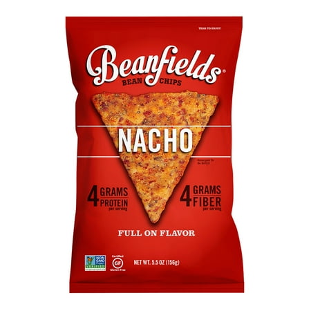 Beanfields Nacho Bean & Rice Chips, 5.5 oz, (Pack of