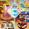 thumbnail image 5 of Efavormart 2PCS 3 Tier 13" Cardboard Cupcake Stand Dessert Tower & Food Display Stand with Gold Scalloped Edge - Blue, 5 of 10