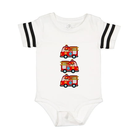 

Inktastic Fire Truck Firefighter Bear Gift Baby Boy or Baby Girl Bodysuit