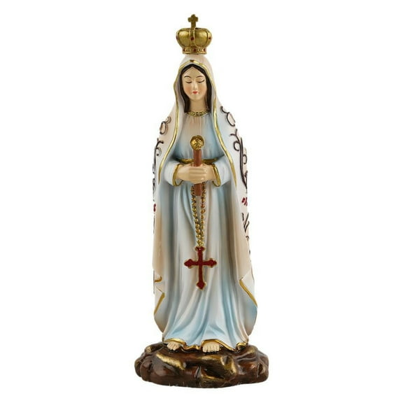 Elegant Fatima Holy Virgin Sculpture Religious Statue For Religious Art Lover Virgin Statue