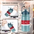 thumbnail image 4 of Costway 44oz Vacuum Insulated Stainless Steel Sports Water Bottle Leakproof Flask, 4 of 10