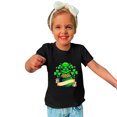 thumbnail image 4 of Lilgiuy Toddler Boys Girls St. Patrick's Day T-Shirts Shamrock Clothes Tee Shirt for Kids Short Sleeve Crewneck Cotton Pullover Tops for Indoor and Outdoor Activities (Black), 4 of 5