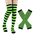 thumbnail image 1 of Bas Rayés pour Femmes, Chaussettes Hautes, Chaussettes d'Halloween, 1 of 3