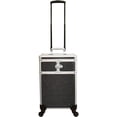 thumbnail image 2 of JC Beauty 7-in-1 Rolling Makeup Case with Acrylic Clear Top & Lid, Large Train Kit (Black Crystal), 2 of 11