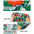 thumbnail image 6 of CASSIE LIZ Plus Size Womens Dresses 2X V Neck Floral Print Short Sleeve Green Maxi Dress Summer Spring Derss with Pocket Party Wedding Guest Dress 2XL 18W 20W, 6 of 7