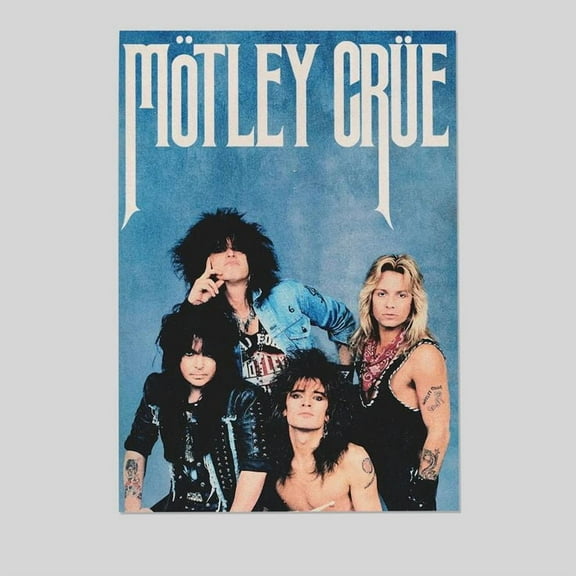 Music Poster - Motley Crue Band Poster Retro Style - Size 24x36 - Postora
