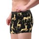 thumbnail image 2 of Balery Christmas Gold Deers Calzoncillos bóxer para hombre, ropa interior de algodón suave y transpirable con cinturilla de nailon-Small, 2 of 5