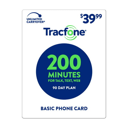 TracFone $39.99 Basic Phone 200 Minutes Plan (Email