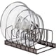 thumbnail image 1 of Organizador de Sartenes y Ollas, Soporte Sartenes de Tamaño Ajustable, Estante de Sartenes con 10 Compartimientos para Almacenar Tapas de Ollas, Platos, Color Marrón, 1 of 22