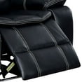 thumbnail image 3 of Leatherette Power Recliner With Cup Holders & Storage, Black, 3 of 4