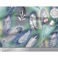 thumbnail image 3 of Soimoi Poly Georgette Fabric Leaves & Feather Decor Fabric Printed Yard 42 Inch Wide, 3 of 3