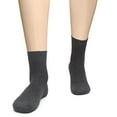 thumbnail image 5 of Hugh Ugoli Men's Loose Diabetic Ankle Socks Bamboo, Wide, Thin, Seamless Toe and Non-Binding Top, 4 Pairs, Charcoal, Shoe Size: 11-13, 5 of 5