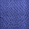 thumbnail image 1 of Ahgly Company Machine Washable Indoor Square Abstract Blue Modern Area Rugs, 7' Square, 1 of 4