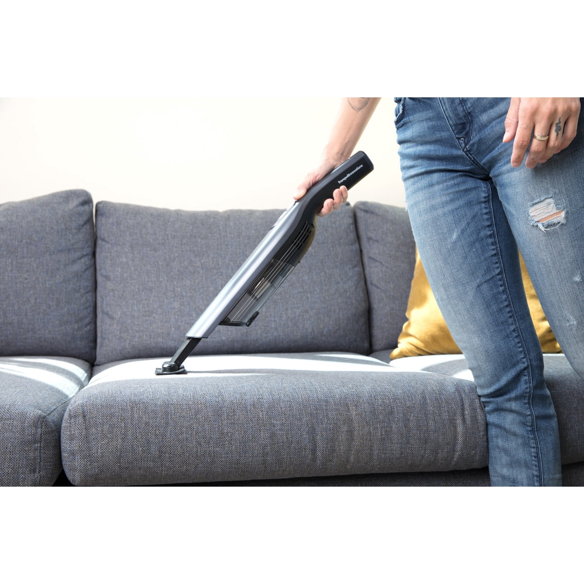 Tranqwil Cordless Handheld Vacuum, Lightweight & Powerful Suction, Charging Dock, One-Touch Empty for Home & Car, Guiding Lights with Versatile Attachments