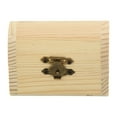 thumbnail image 5 of linyes Wood Arched Treasure Chest Decorative Pine Wood Box with Locking Clasp Plain Decorate Wooden Boxes for Art Hobbies DIY Jewelry Gift Storage, 5 of 10