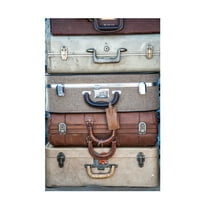 Canvas Wall Art - Lori Hutchison 'Suitcases' Wall Art for Living Room, Bedroom, or Office Décor by Trademark Fine Art - 16 x 24 Inches