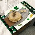 thumbnail image 5 of Steadline Saint Patrick's Day Printed Placemats Set - Waterproof Heat Resistant Table Mats for Dining - Stain Proof Kitchen Decor with Holiday Theme - Set of 4 Washable Place Mats, 5 of 7