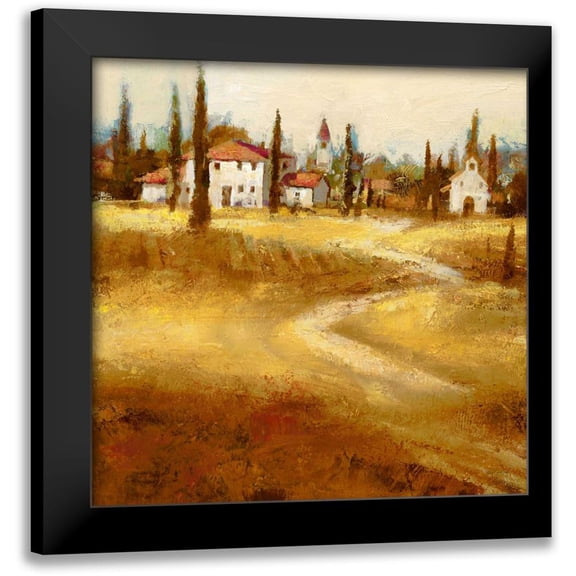 Santiago, Paul 12x12 Black Modern Framed Museum Art Print Titled - Tuscan Path
