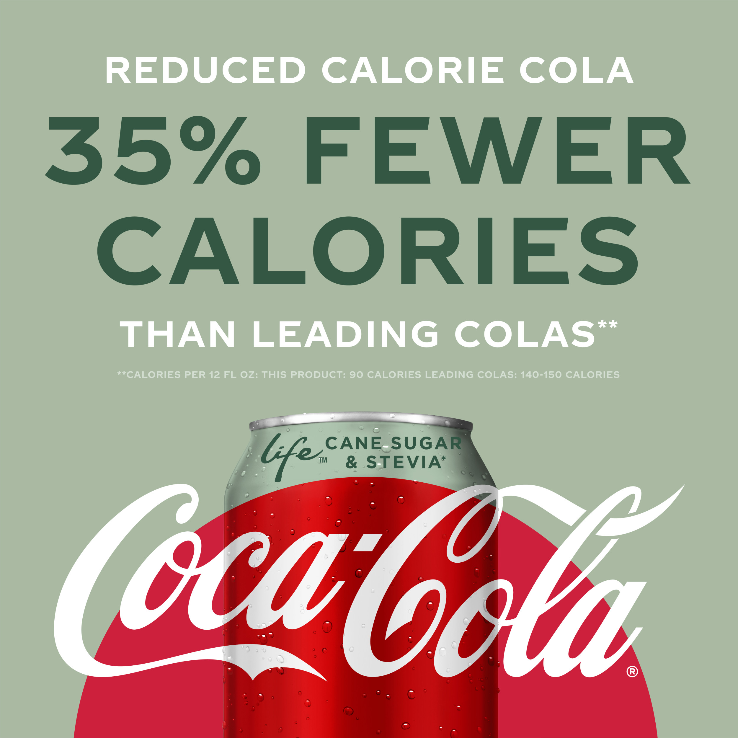 Coca Cola Life Soda Soft Drink 12 Fl Oz 12 Pack Walmart Com Walmart Com