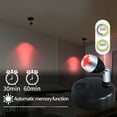 thumbnail image 4 of Zmeidao 2Pcs LED Wall Mounted Lights, 3 Color Temps & Remote and Touch, Battery Operated, 360° Rotation Dimmable Cordless Wall Light for Living Room Bedroom, 4 of 6