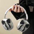 thumbnail image 5 of Clear Case for AirPods Max Headphone,Creative Glitter Anti-Drop Protective Headset Cover,Soft Shell for Girls Women (Black), 5 of 14