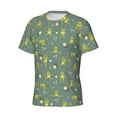 thumbnail image 5 of Vsdgher Cute Yoga Frogs Print Men's Dry Fit Mesh Athletic Shirts Moisture Wicking Tennis T-Shirt Tops, 5 of 9