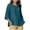 Blue, variant on Towmus 3/4 Length Sleeve Womens Tops 2025 Fall Crewneck Going Out Blouse Cotton Linen Casual Three Quarter Sleeve Shirts