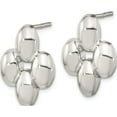 thumbnail image 3 of Sterling Silver Polished Puffed Post Earrings (16.28 X 11.65) Made In Thailand qe16024, 3 of 6