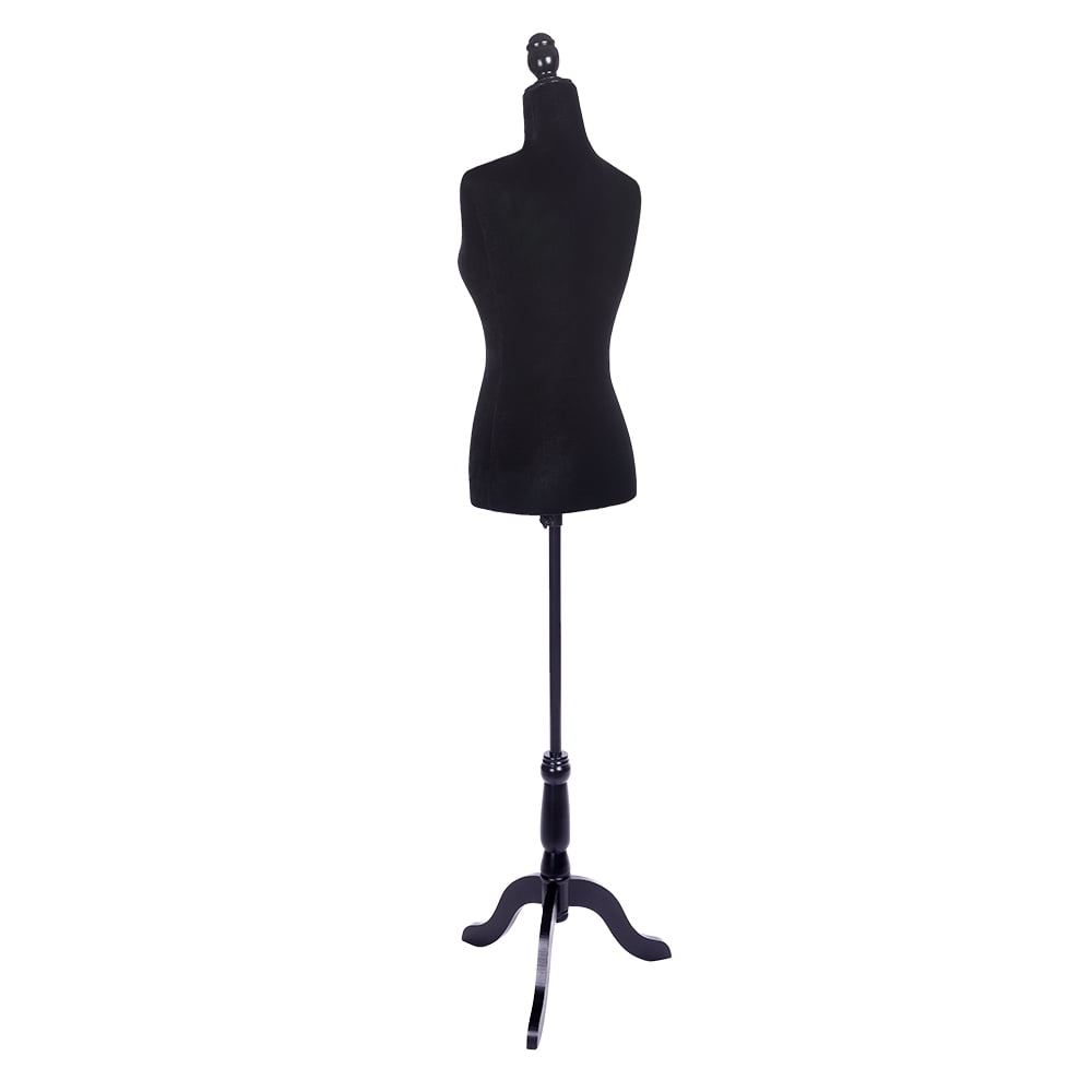 Details about   Half-Length Foam & Brushed Fabric Coating Lady Model for Clothing Display Black