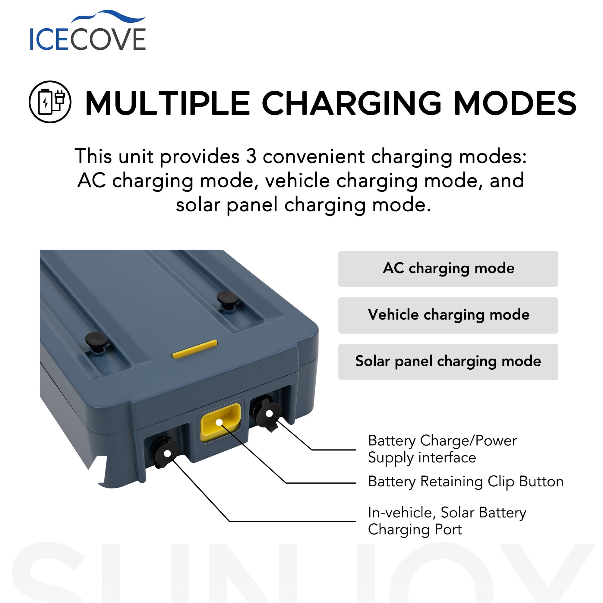 SUNJOY IceCove Rechargeable Lithium Iron Phosphate Battery -Blue