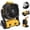 yellow, variant on Portable Misting Fan for Milwaukee M18 Battery, Cordless Personal Cooling Fan with USB Port & Hanging Hook, Adjustable Speed for Outdoor/Indoor Use (Bare Tool)