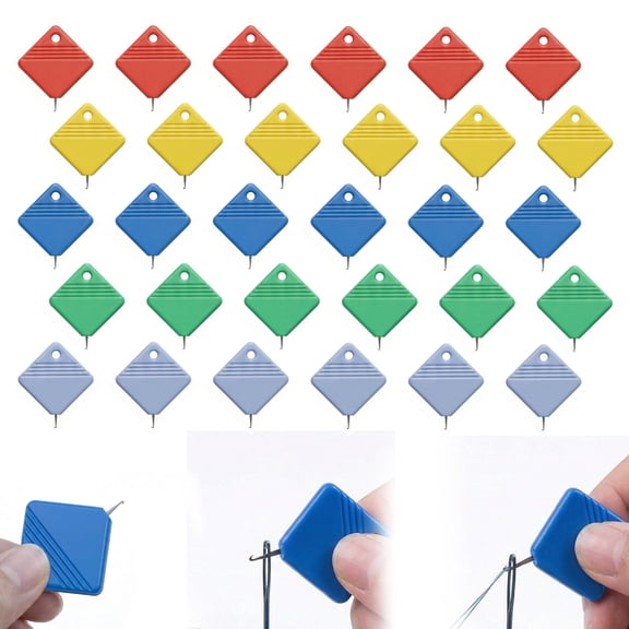 Needle Threaders For Hand Sewing, 30pcs Plastic Threader Tools, Handheld Threaders for Easy Sewing, Knitting and DIY Crafting Projects