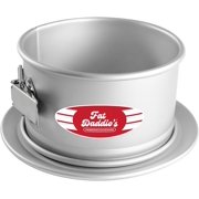Fat Daddio's PSF-63 6 x 3 Inch Round Cake Pan, Anodized Aluminum Springform Pan, Removable Base, Silver