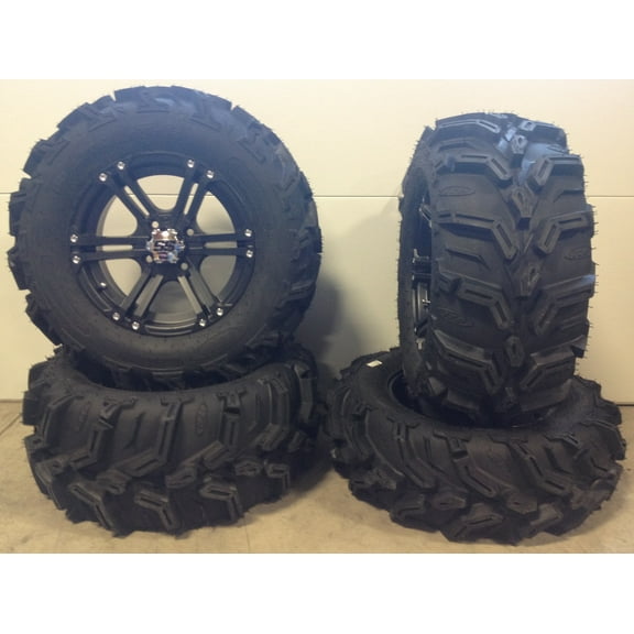 ITP SS212 14" Wheels Black 27" Mud Lite XTR Tires Honda Foreman Rancher SRA