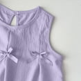 thumbnail image 6 of UngA Girls Cute Bow Crop Tank Top and Wide Leg Pants Set Two Piece Summer Outfits for Kids Toddler 2-3 Years,Purple, 6 of 7