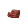 thumbnail image 6 of Faux Leather Upholstered Metal Loveseat with Dual Recliner, Red, 6 of 7